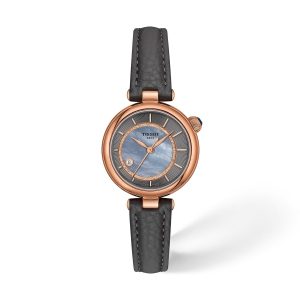 Montre mixte Tissot Désir réf. T1522073653100, mouvement automatique, boîtier 28 mm, cuir, verre saphir – vue principale, Horlova Maroc
