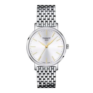 Montre mixte Tissot Everytime réf. T1432101101101, mouvement quartz, boîtier 34 mm, acier inoxydable – vue principale, Horlova Maroc