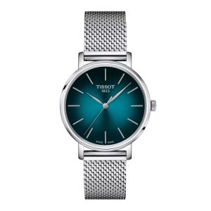 Montre mixte Tissot Everytime réf. T1432101109100, mouvement quartz, boîtier 34 mm, acier inoxydable – vue principale, Horlova Maroc