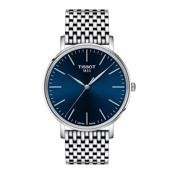 Montre mixte Tissot Everytime réf. T1434101104100, mouvement quartz, boîtier 40 mm, acier inoxydable – vue principale, Horlova Maroc