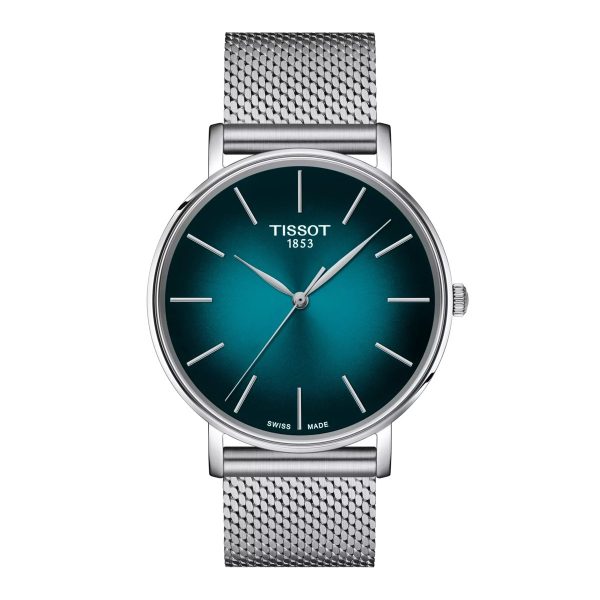 Montre mixte Tissot Everytime réf. T1434101109100, mouvement quartz, boîtier 40 mm, acier inoxydable – vue principale, Horlova Maroc
