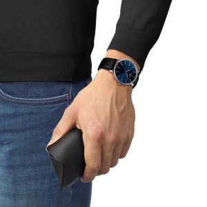 Montre mixte Tissot Everytime réf. T1434101604100, mouvement quartz, boîtier 40 mm, acier inoxydable, cuir, étanche 50 m – deuxième vue