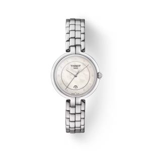 Montre mixte Tissot Flamingo réf. T0942101111601, mouvement quartz, boîtier 30 mm, acier inoxydable – vue principale, Horlova Maroc