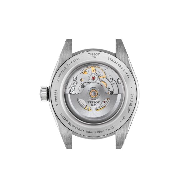 Montre mixte Tissot Gentleman réf. T1658071103100, mouvement automatique, boîtier 38 mm, acier inoxydable, verre saphir – troisième vue