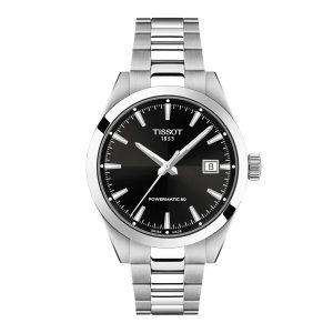 Montre mixte Tissot Gentleman réf. T1658071105100, mouvement automatique, boîtier 38 mm, acier inoxydable – vue principale, Horlova Maroc