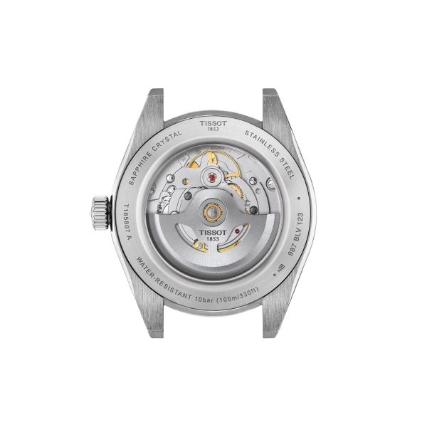 Montre mixte Tissot Gentleman réf. T1658071105100, mouvement automatique, boîtier 38 mm, acier inoxydable, verre saphir – troisième vue