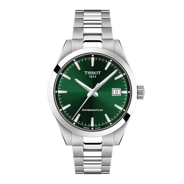 Montre mixte Tissot Gentleman réf. T1658071109100, mouvement automatique, boîtier 38 mm, acier inoxydable – vue principale, Horlova Maroc