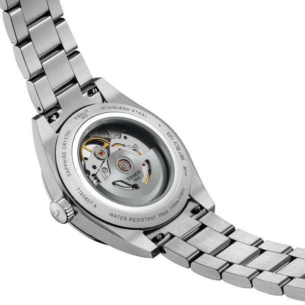 Montre mixte Tissot Gentleman réf. T1658071109100, mouvement automatique, boîtier 38 mm, acier inoxydable, verre saphir – troisième vue