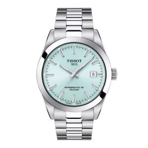 Montre mixte Tissot Gentleman réf. T1274071135100, mouvement automatique, boîtier 40 mm, acier inoxydable – vue principale, Horlova Maroc