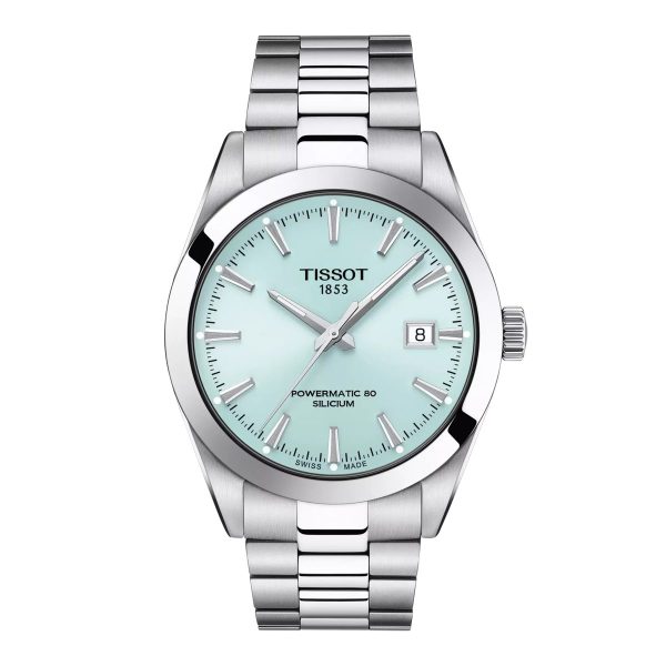 Montre mixte Tissot Gentleman réf. T1274071135100, mouvement automatique, boîtier 40 mm, acier inoxydable – vue principale, Horlova Maroc