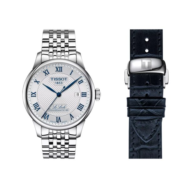 Montre mixte Tissot Locle Powermatic Anniversary réf. T0064071103303, mouvement automatique, boîtier 39,3 mm, verre saphir – troisième vue