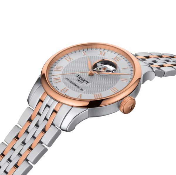 Montre mixte Tissot Locle Powermatic Open réf. T0064072203302, mouvement automatique, acier inoxydable, étanche 30 m – troisième vue
