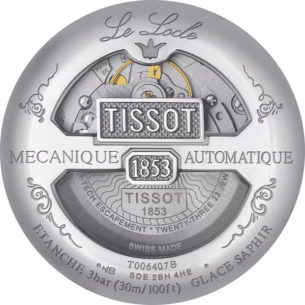 Montre mixte Tissot Locle Powermatic réf. T0064071105300, mouvement automatique, acier inoxydable – troisième vue