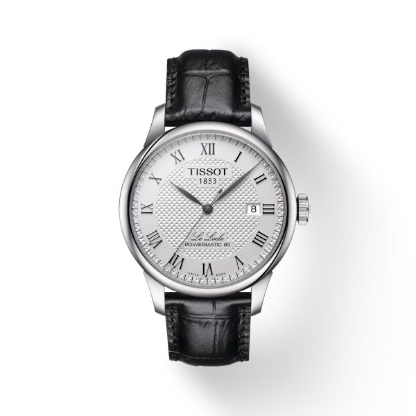 Montre mixte Tissot Locle Powermatic réf. T0064071603300, mouvement automatique, cuir, étanche 30 m – vue principale, Horlova Maroc