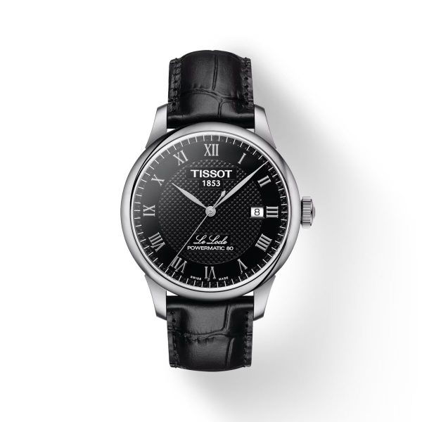 Montre mixte Tissot Locle Powermatic réf. T0064071605300, mouvement automatique, cuir, étanche 30 m – vue principale, Horlova Maroc