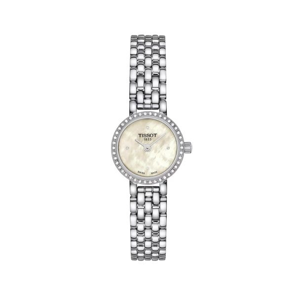 Montre mixte Tissot Lovely Round réf. T1400096111600, mouvement quartz, acier inoxydable, verre saphir – vue principale, Horlova Maroc