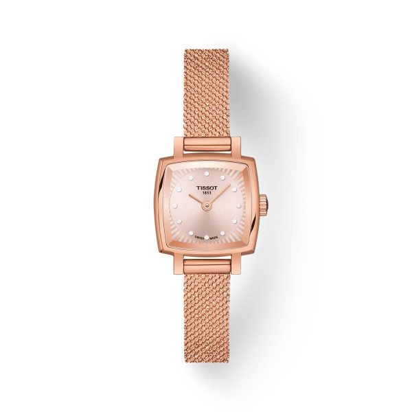 Montre mixte Tissot Lovely Square réf. T0581093345600, mouvement quartz, boîtier 20 mm, cuir – vue principale, Horlova Maroc