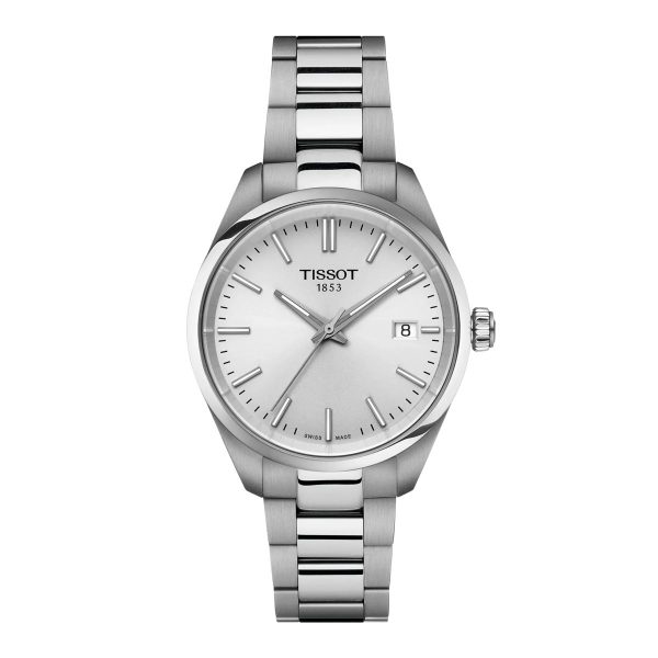 Montre mixte Tissot PR 100 réf. T1502101103100, mouvement quartz, boîtier 34 mm, acier inoxydable – vue principale, Horlova Maroc