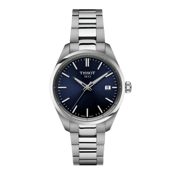 Montre mixte Tissot PR 100 réf. T1502101104100, mouvement quartz, boîtier 34 mm, acier inoxydable – vue principale, Horlova Maroc