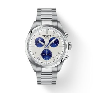 Montre mixte Tissot PR 100 réf. T1504171101100, chronographe quartz, boîtier 40 mm, acier inoxydable – vue principale, Horlova Maroc