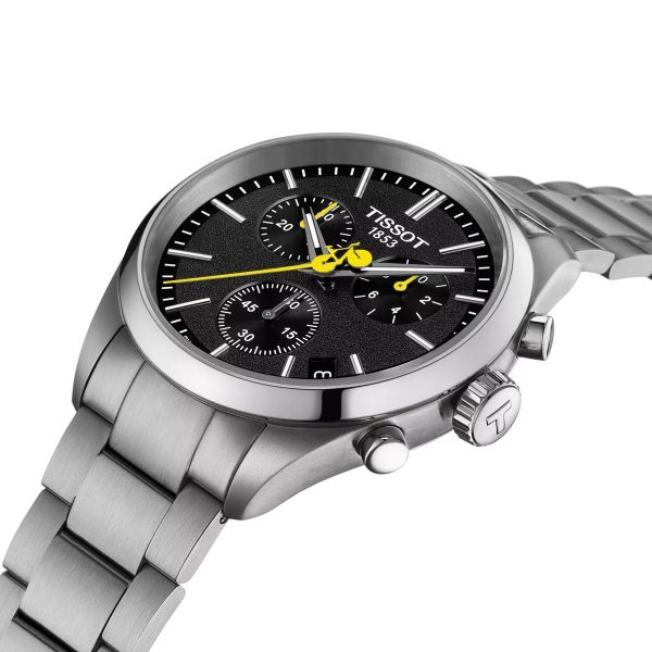 Montre mixte Tissot PR 100 réf. T1504171105100, chronographe quartz, boîtier 40 mm, acier inoxydable, étanche 100 m – quatrième vue