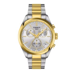 Montre mixte Tissot PR 100 réf. T1504172203100, chronographe quartz, boîtier 40 mm, acier inoxydable – vue principale, Horlova Maroc