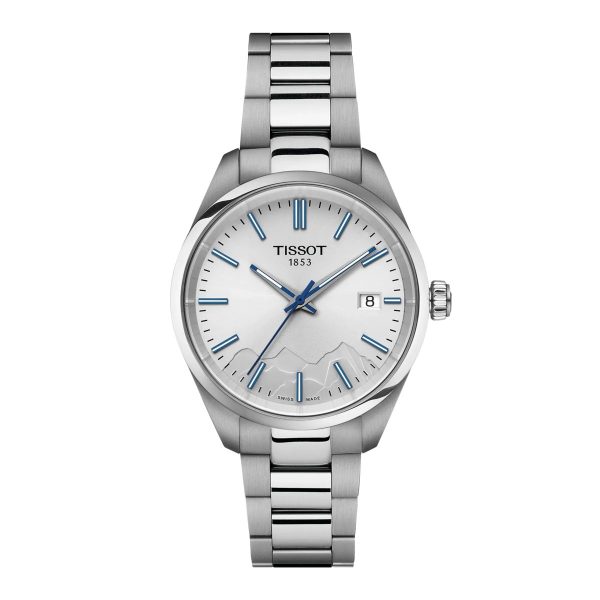 Montre mixte Tissot PR 100 Jungfraubahn réf. T1502101103101, mouvement quartz, boîtier 34 mm, verre saphir – vue principale, Horlova Maroc