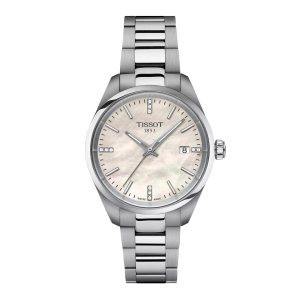 Montre mixte Tissot PR 100 Nacre réf. T1502101111600, mouvement quartz, boîtier 34 mm, acier inoxydable – vue principale, Horlova Maroc