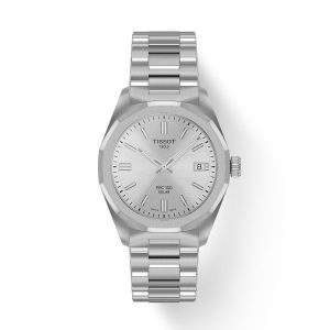 Montre mixte Tissot PRC 100 Solar réf. T1518221103100, mouvement solaire, boîtier 34 mm, acier inoxydable – vue principale, Horlova Maroc