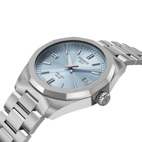 Montre mixte Tissot PRC 100 Solar réf. T1518221135100, mouvement solaire, boîtier 34 mm, acier inoxydable, verre saphir – deuxième vue