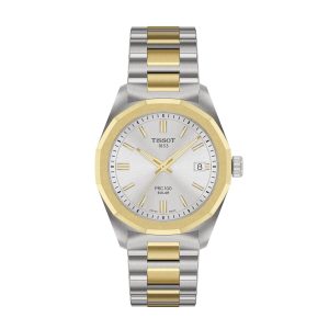 Montre mixte Tissot PRC 100 Solar réf. T1518222203100, mouvement solaire, boîtier 34 mm, acier inoxydable – vue principale, Horlova Maroc