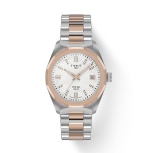 Montre mixte Tissot PRC 100 Solar réf. T1518222211100, mouvement solaire, boîtier 34 mm, acier inoxydable – vue principale, Horlova Maroc