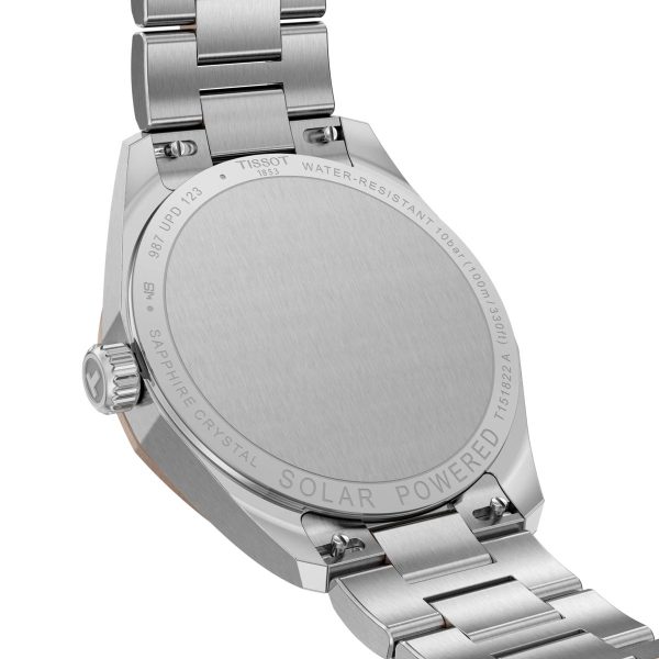 Montre mixte Tissot PRC 100 Solar réf. T1518222211100, mouvement solaire, boîtier 34 mm, acier inoxydable, verre saphir – troisième vue