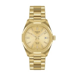 Montre mixte Tissot PRC 100 Solar réf. T1518223302100, mouvement solaire, boîtier 34 mm, acier inoxydable – vue principale, Horlova Maroc