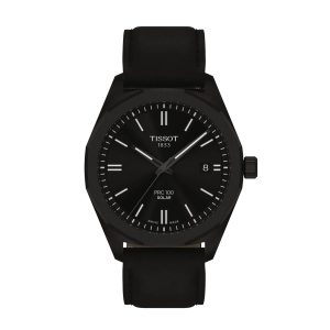 Montre mixte Tissot PRC 100 Solar réf. T1514223605100, mouvement solaire, boîtier 39 mm, verre saphir – vue principale, Horlova Maroc