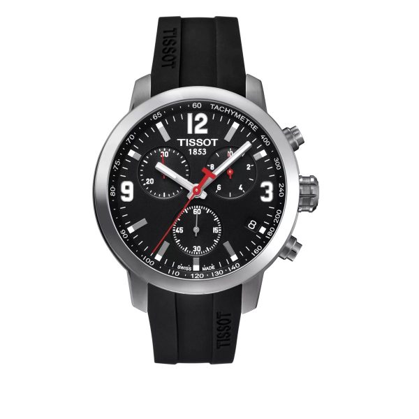 Montre mixte Tissot PRC 200 réf. T0554171705700, chronographe quartz, boîtier 42 mm, étanche 200 m – vue principale, Horlova Maroc
