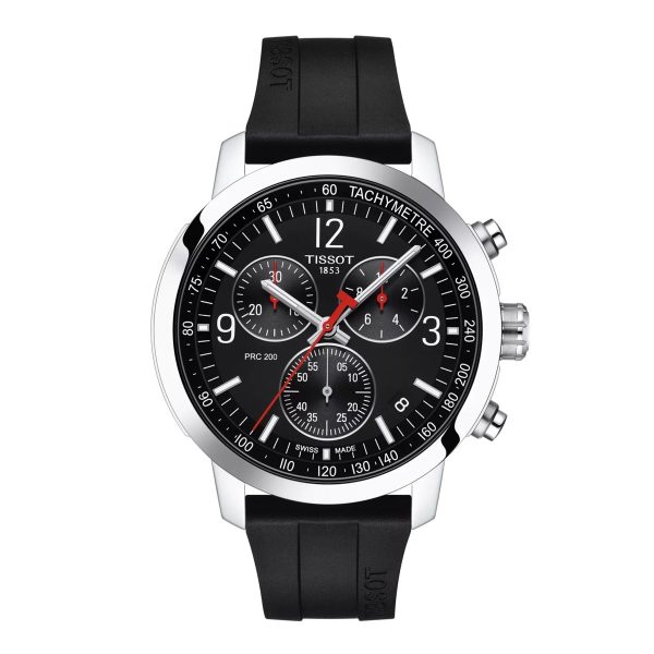 Montre mixte Tissot PRC 200 réf. T1144171705700, chronographe quartz, boîtier 43 mm, verre saphir – vue principale, Horlova Maroc