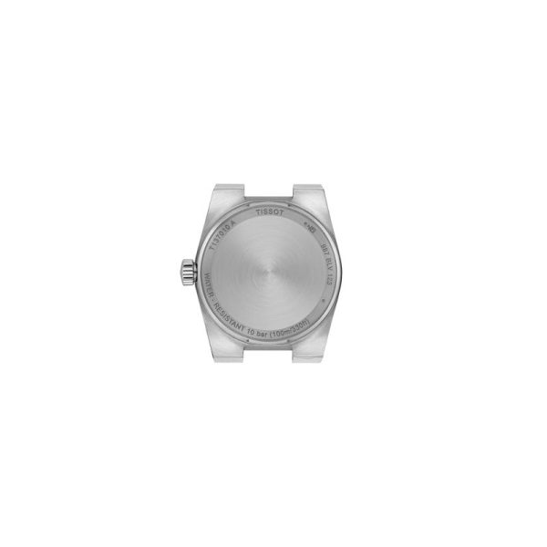 Montre mixte Tissot PRX 25 mm réf. T137.010.21.111.00, cadran nacré – vue du fond de boîte