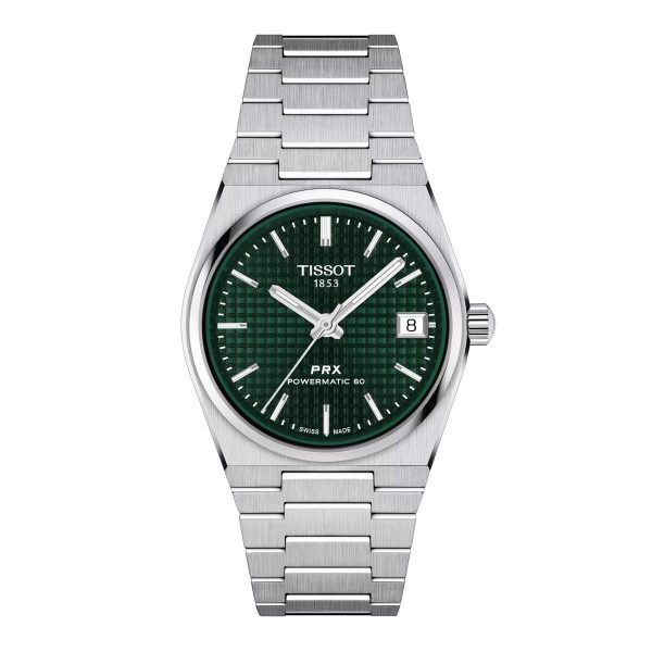 Montre mixte Tissot PRX réf. T1372071109101, mouvement automatique, boîtier 35 mm, acier inoxydable – vue principale, Horlova Maroc