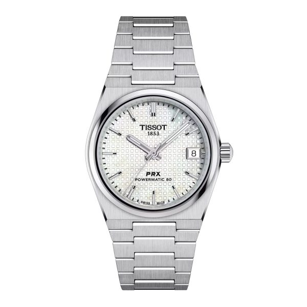 Montre mixte Tissot PRX réf. T1372071111100, mouvement automatique, boîtier 35 mm, acier inoxydable – vue principale, Horlova Maroc