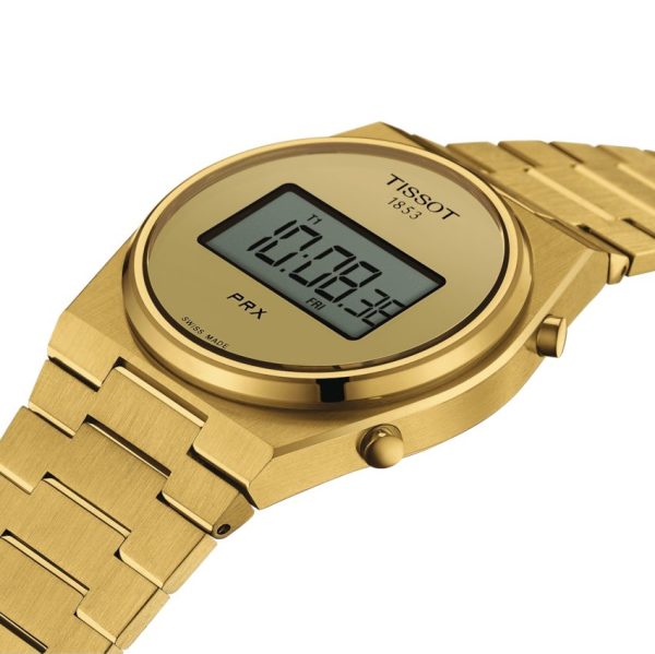 Montre mixte Tissot PRX Digital réf. T1374633302000, chronographe quartz, boîtier 35 mm, acier inoxydable, verre saphir – deuxième vue