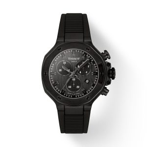 Montre mixte Tissot Race réf. T1418173705100, chronographe quartz, boîtier 38 mm, acier inoxydable – vue principale, Horlova Maroc