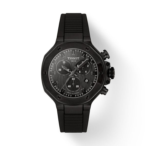 Montre mixte Tissot Race réf. T1418173705100, chronographe quartz, boîtier 38 mm, acier inoxydable – vue principale, Horlova Maroc
