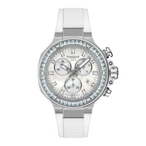 Montre mixte Tissot Race réf. T1418179711100, chronographe quartz, boîtier 38 mm, verre saphir – vue principale, Horlova Maroc