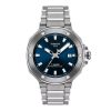 Montre mixte Tissot Race réf. T1418071104100, mouvement automatique, boîtier 41 mm, acier inoxydable – vue principale, Horlova Maroc
