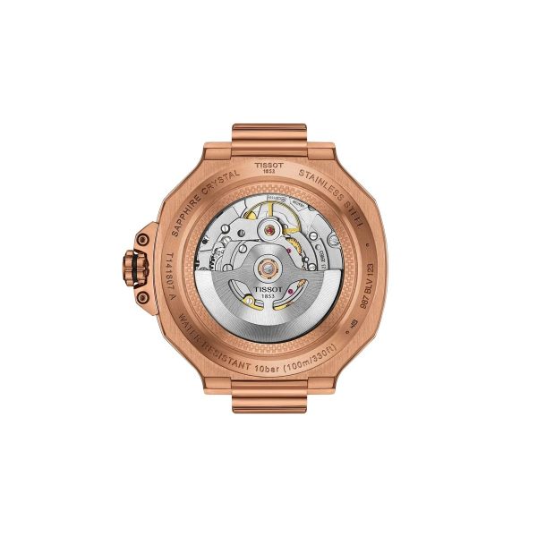 Montre mixte Tissot Race réf. T1418073705100, mouvement automatique, boîtier 41 mm, acier inoxydable, silicone, verre saphir – troisième vue