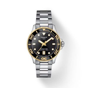Montre mixte Tissot Seastar 1000 36 mm réf. T1202102105100, mouvement quartz – vue de face | Horlova Maroc