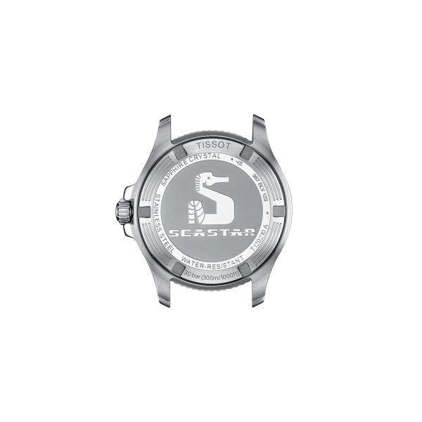 Montre mixte Tissot Seastar 1000 réf. T1202102205100, mouvement quartz, boîtier 36 mm, acier inoxydable, verre saphir – quatrième vue