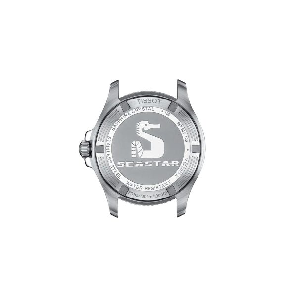 Montre mixte Tissot Seastar 1000 réf. T1202102205101, mouvement quartz, boîtier 36 mm, acier inoxydable, verre saphir – troisième vue
