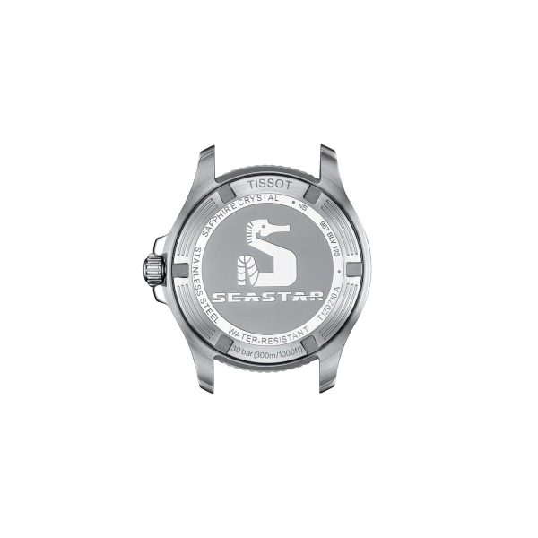 Montre mixte Tissot Seastar 1000 réf. T1202102211100, mouvement quartz, boîtier 36 mm, acier inoxydable, verre minéral – troisième vue
